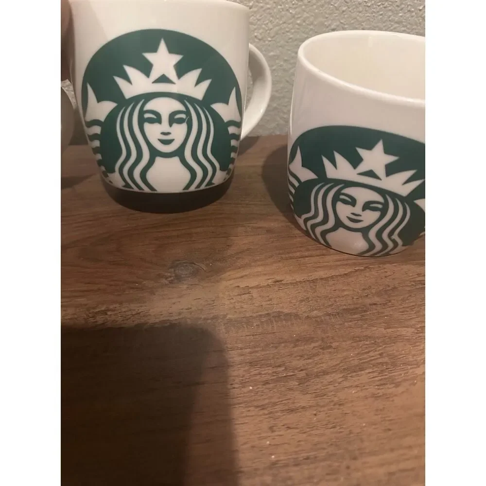 Starbucks Classic White/Green Logo Coffee Mug Three Set
